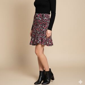 Cleo Pattern Lined Skirt W 16.5" L 23"